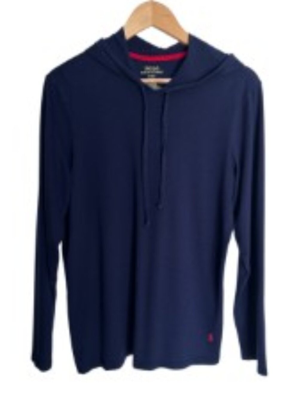 Polo Ralph Lauren Navy Long Sleeve Hooded T-Shirt Small